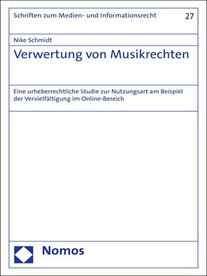 cover image of Verwertung von Musikrechten